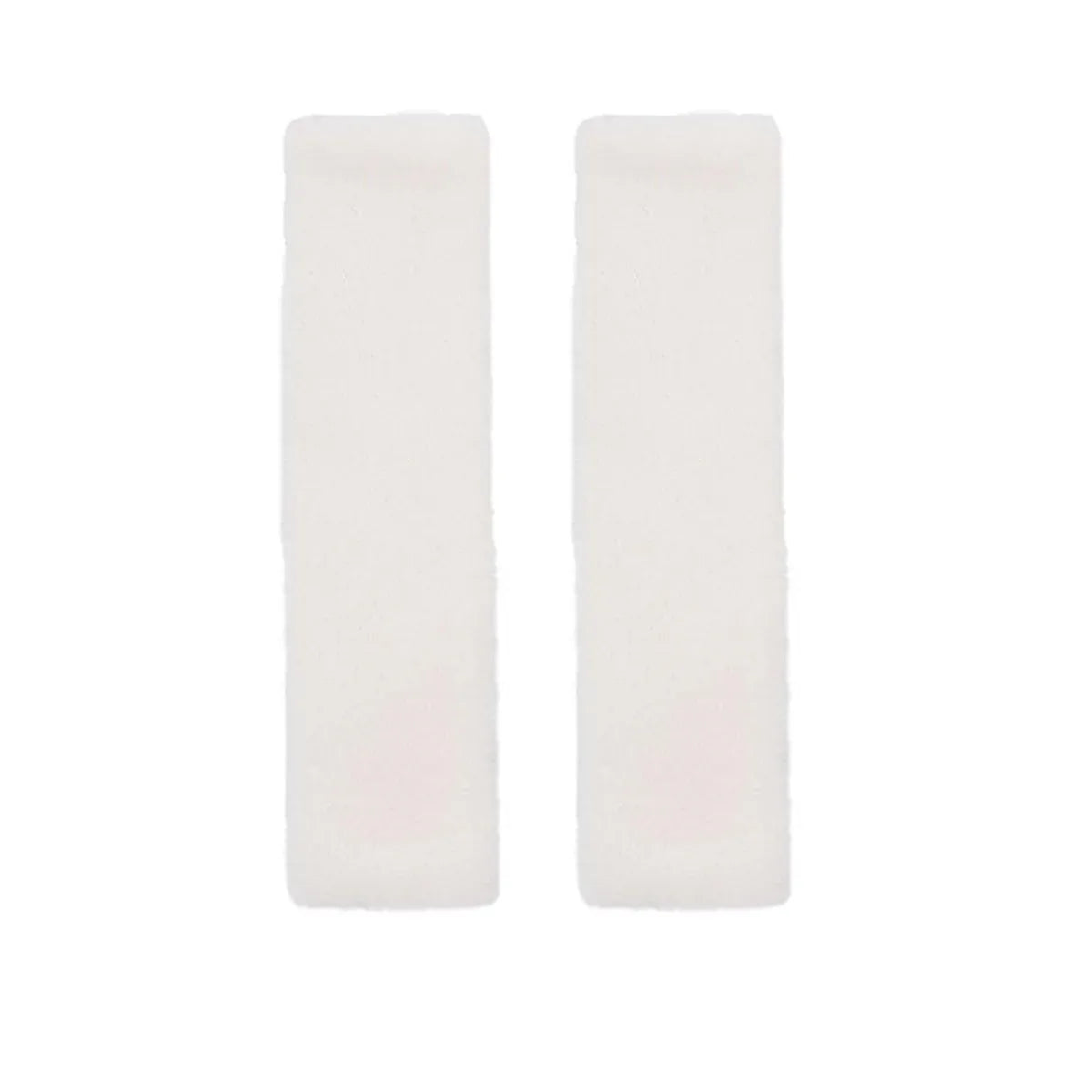 Winter Plush Shoulder Strap Cover Neck Cushion Pad for Comfortable Car Travel 2PCS - White