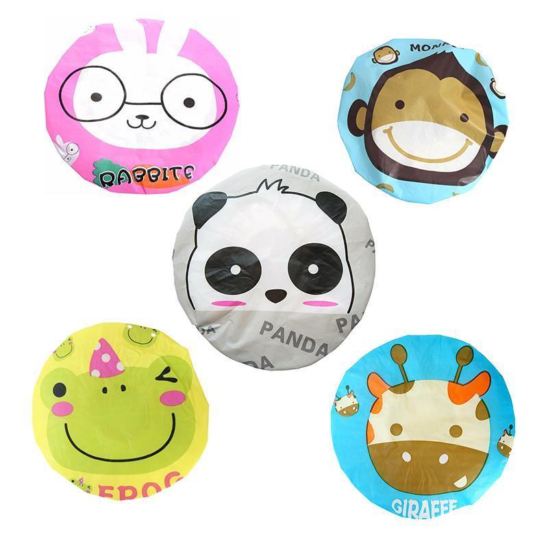 Reusable Women Girls Hair Wrap Waterproof Shower Bath Shower Cap Hat - Monkey