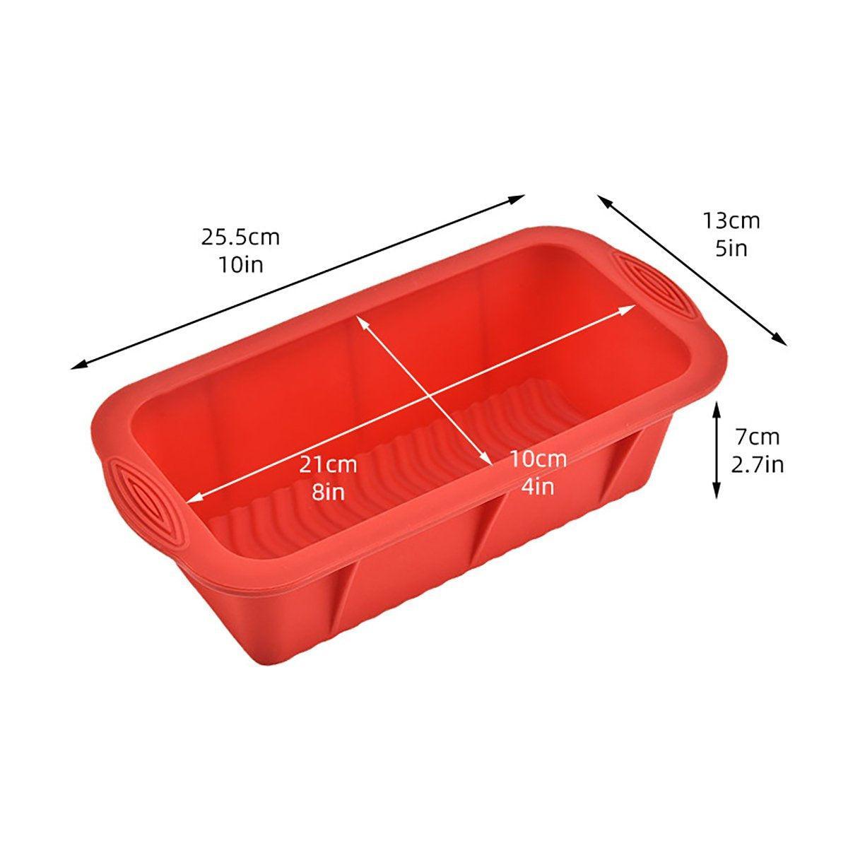 High Temperature Resistant Rectangular Silicone Cake Mold Baking Pan for Kitchen - Grey