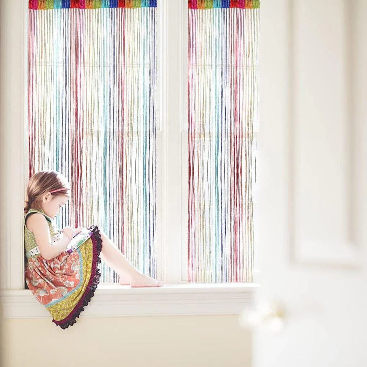 Tassel Decoration Fly Screen Panel Room Door Curtain Divider Window Bead String