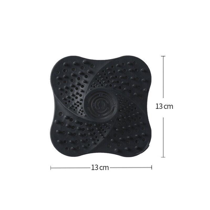 Sink Trap Filter Hair Catcher Shower Bath Cover Basin Stopper Drain Strainer - Black
