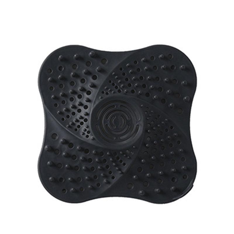 Sink Trap Filter Hair Catcher Shower Bath Cover Basin Stopper Drain Strainer - Black