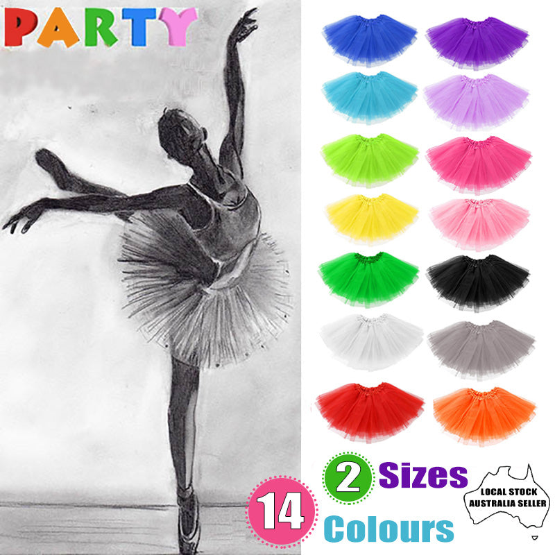 Girls Tutu Skirt Princess Dressup Party Costume Ballet Dancewear - Fruit Green