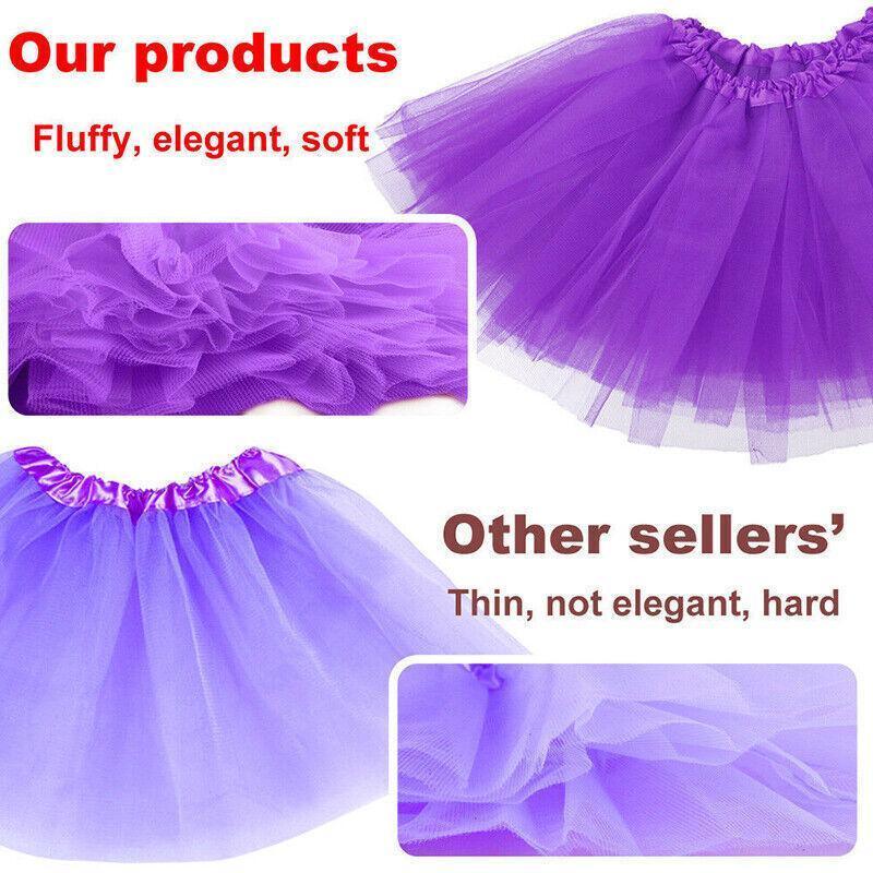 Girls Tutu Skirt Princess Dressup Party Costume Ballet Dancewear - Fruit Green