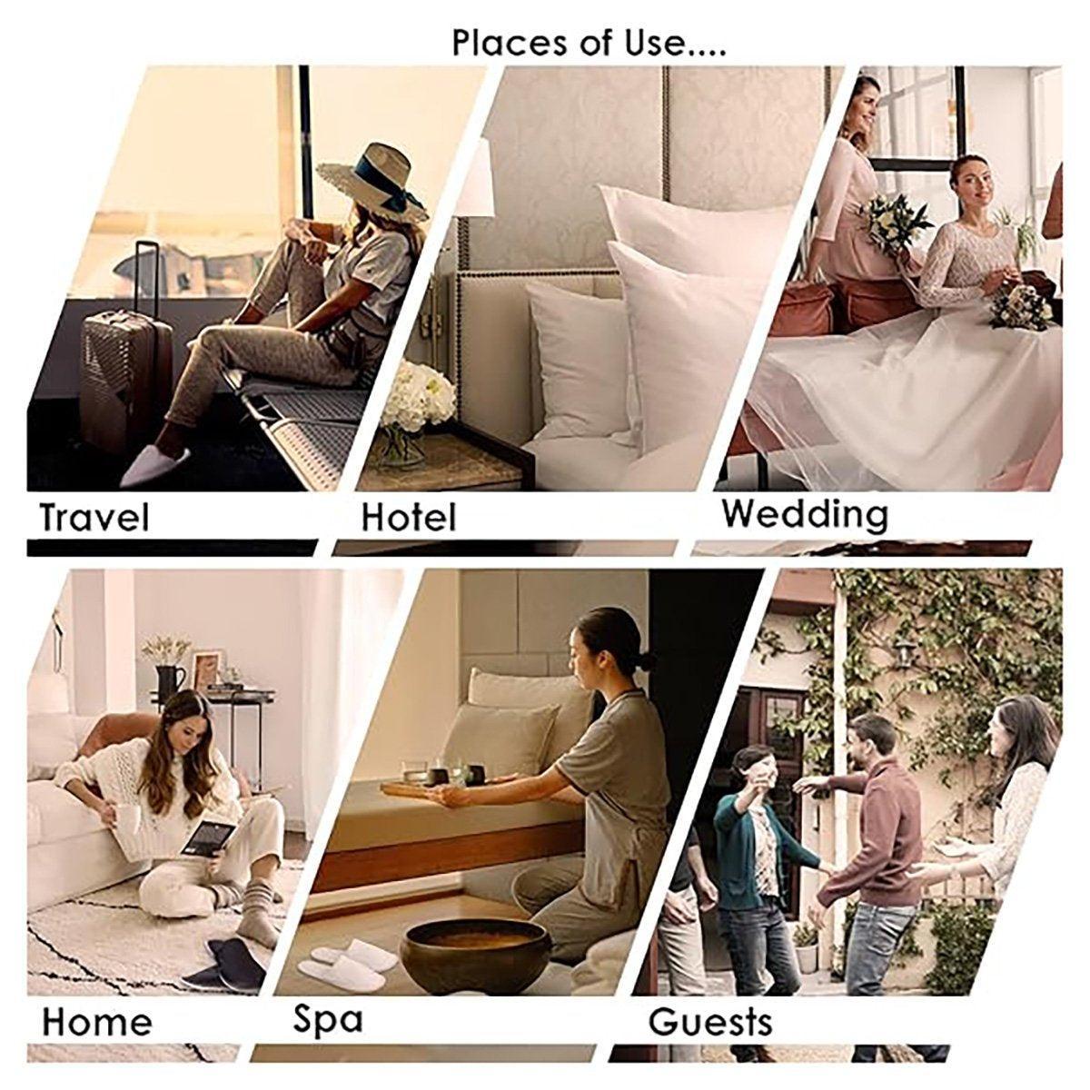 30 Pairs Hotel Guesthouse Hospitality Slippers for Household Comfort and Use - Blue