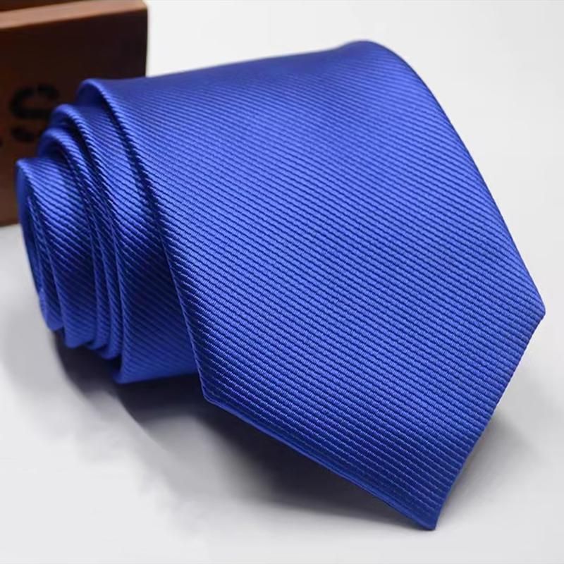 Men's Skinny Tie Fashion Solid Plain Satin Formal Wedding Casual Necktie Ties - Dark Purple