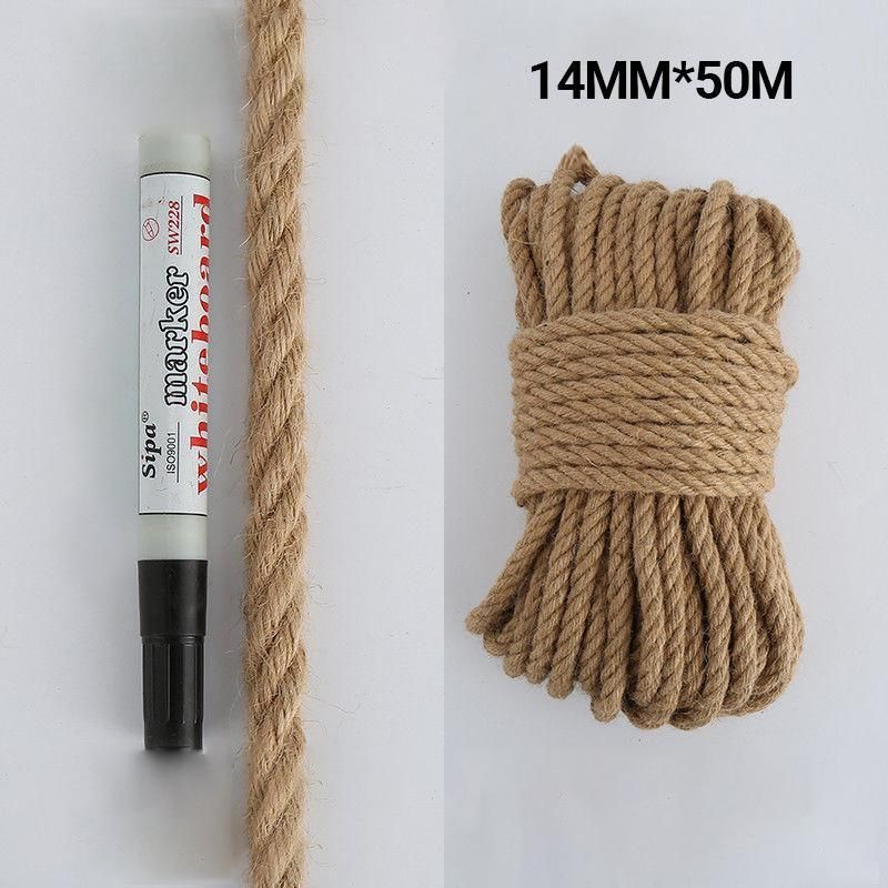 Sisal Rope Natural Jute Hemp Manila Twine String Cord 1-14mm Thick Craft DIY - 5Rolls-8MM*50M
