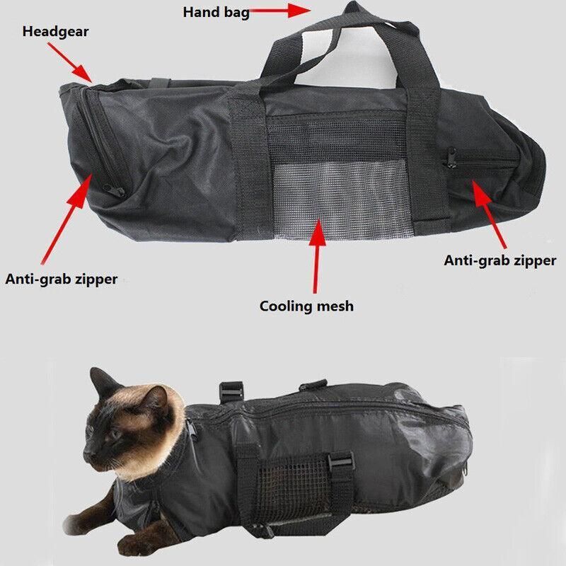 Cat Grooming Restraint Bag Pet Bath Wash Bags Nail Trimming Anti Scratch