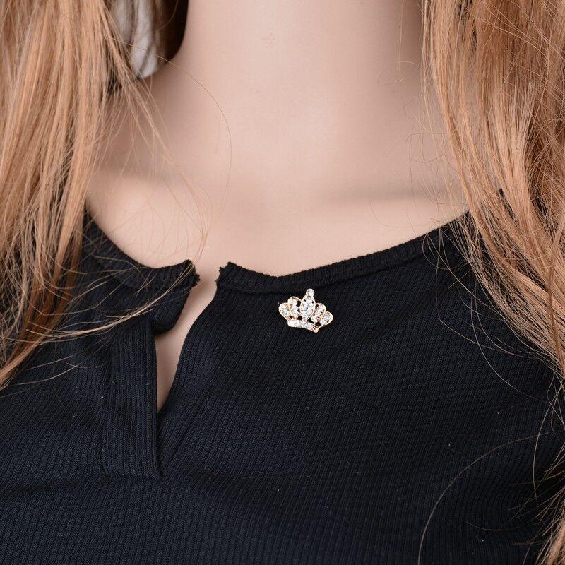 Small Crown Brooch Accessory Fashion Corsage Pin Jewelry Women Men Gift - 3# Gold