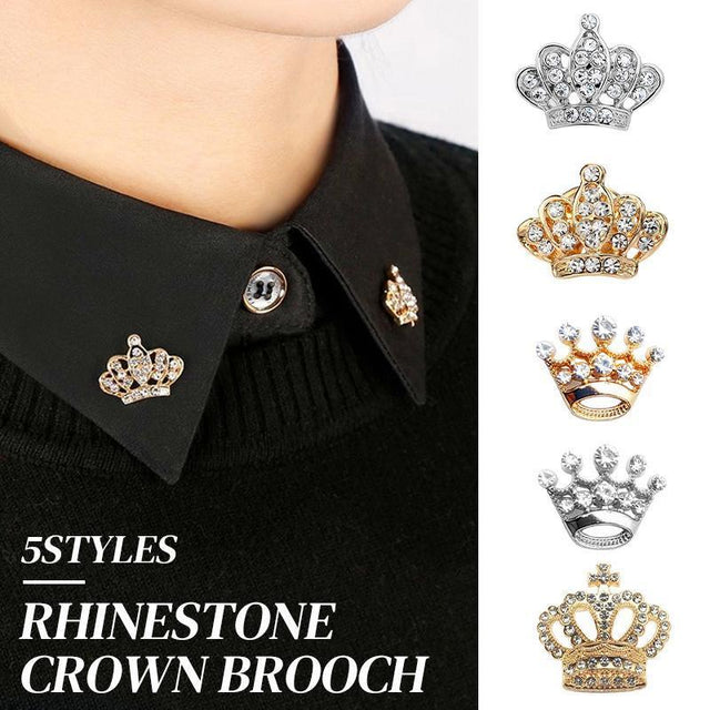 Small Crown Brooch Accessory Corsage Pin Jewelry Women Men Gift - 1# Gold