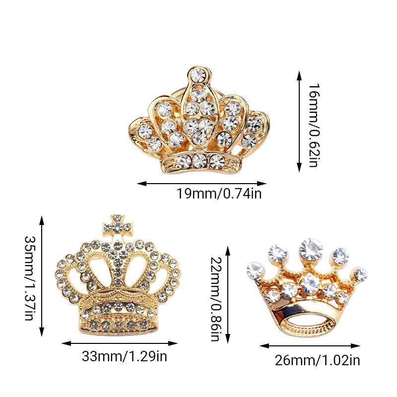 Small Crown Brooch Accessory Fashion Corsage Pin Jewelry Women Men Gift - 1# Gold