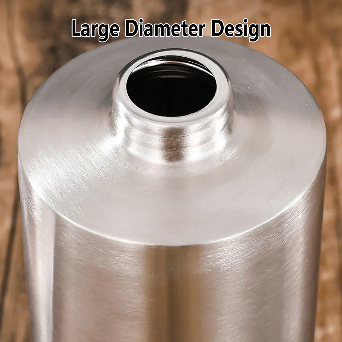 Soap Dispenser 500ml Stainless Steel Pump Silver Bathroom Liquid Container