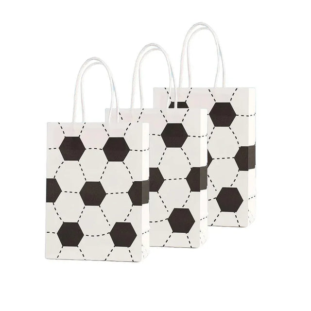 30PCS Fashion Ball Kraft Paper Gift Bag Festivals gift tote bag Party Favor Bag - Soccer-30pcs