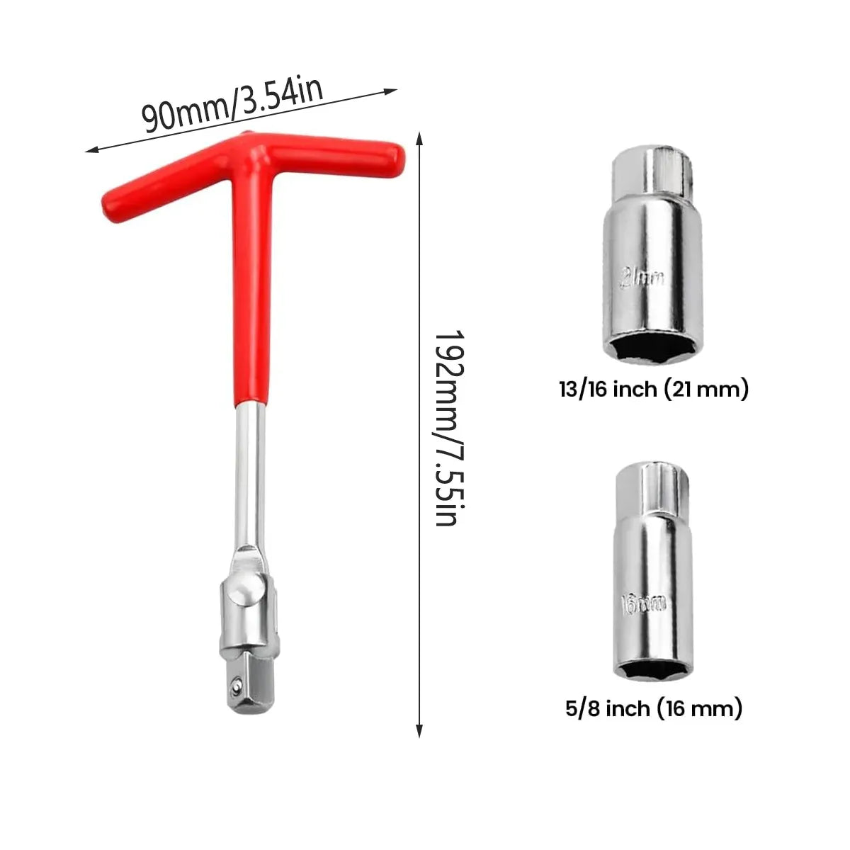 3PCS Car Spark Plug Socket Wrench Spark Plug Socket Removal Installation Tool