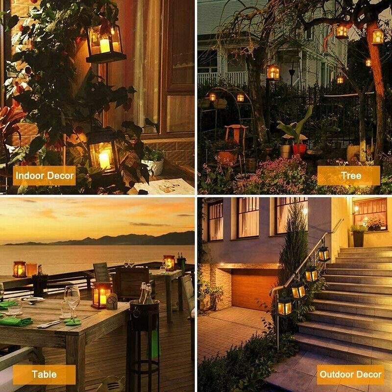 Solar Retro Classic Decorative Lamp Outdoor Waterproof Leds Hanging Light Au
