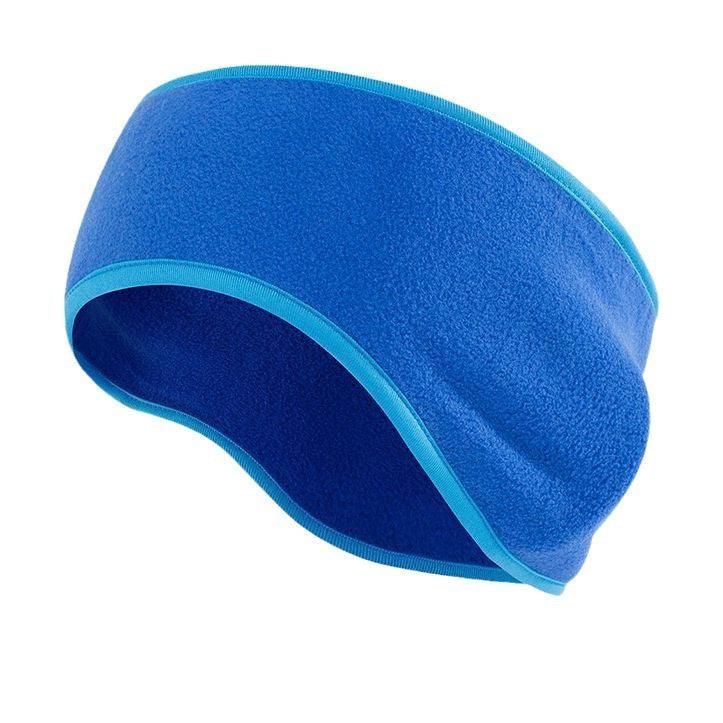 Outdoor Winter Fleece Ear Warmer Sports Headband Skiing Warm Earmuffs Headband - Blue