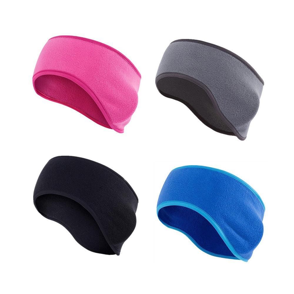 Outdoor Winter Fleece Ear Warmer Sports Headband Skiing Warm Earmuffs Headband - Blue