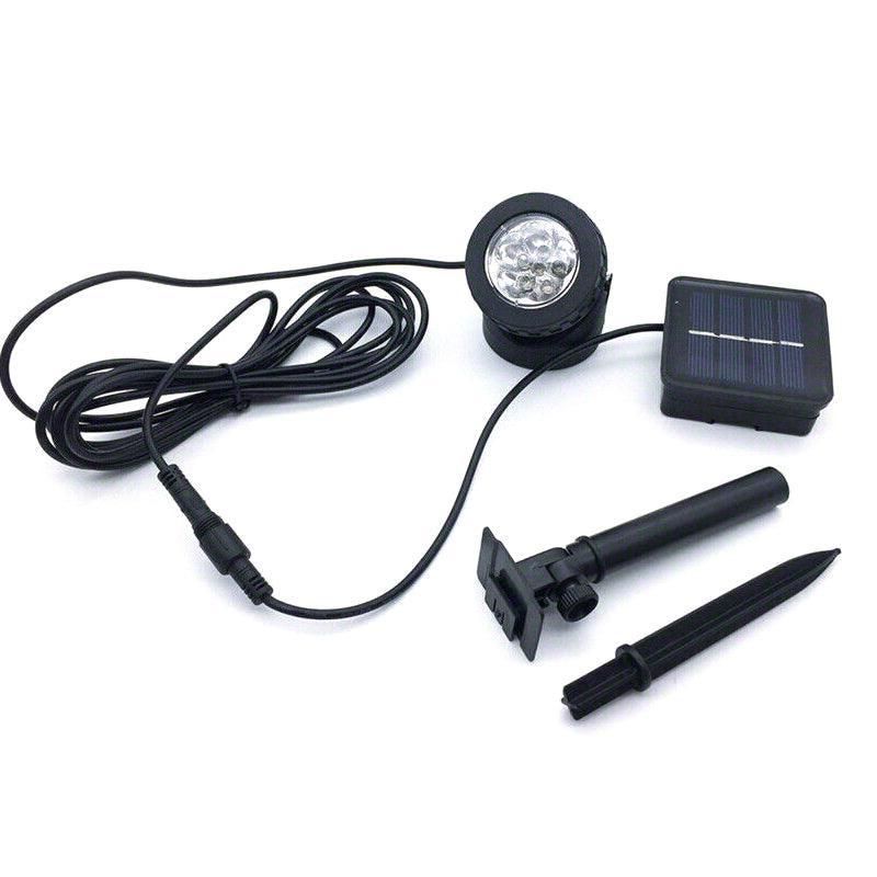 1X Au Solar Powered 6Led Outdoor Garden Landscape Yard Spot Light Lamp Spotlight