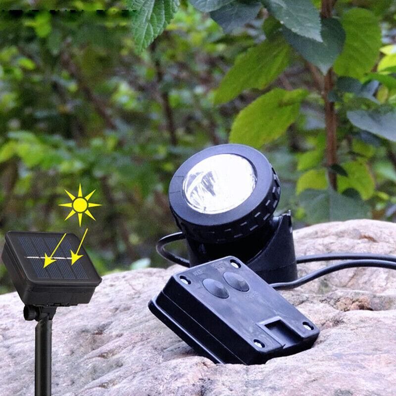 1X Au Solar Powered 6Led Outdoor Garden Landscape Yard Spot Light Lamp Spotlight