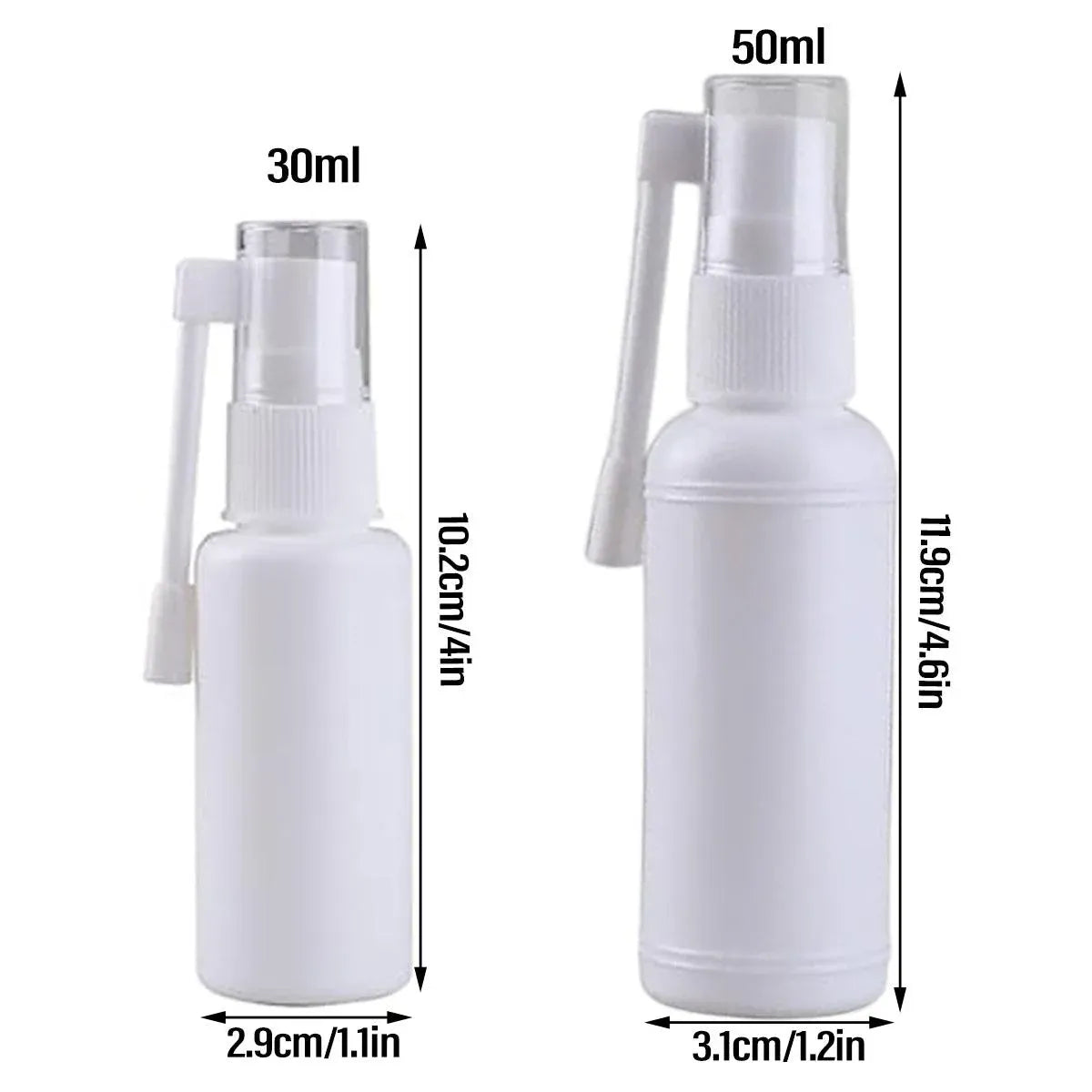 50PCS Rocker Sprayer 360 Degree Spray Bottle Small White Refillable Mist Container - 30ML