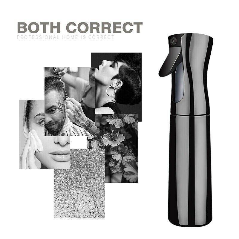 500ML Continuous Spray Bottle Ultra Fine Mist Dispenser Sanitizer Salon - Black