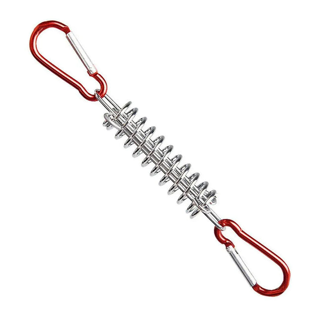 1-15PCS Outdoor Camping Tent Rope Buckle Fix Hook Buckles Silver Red - 1pair