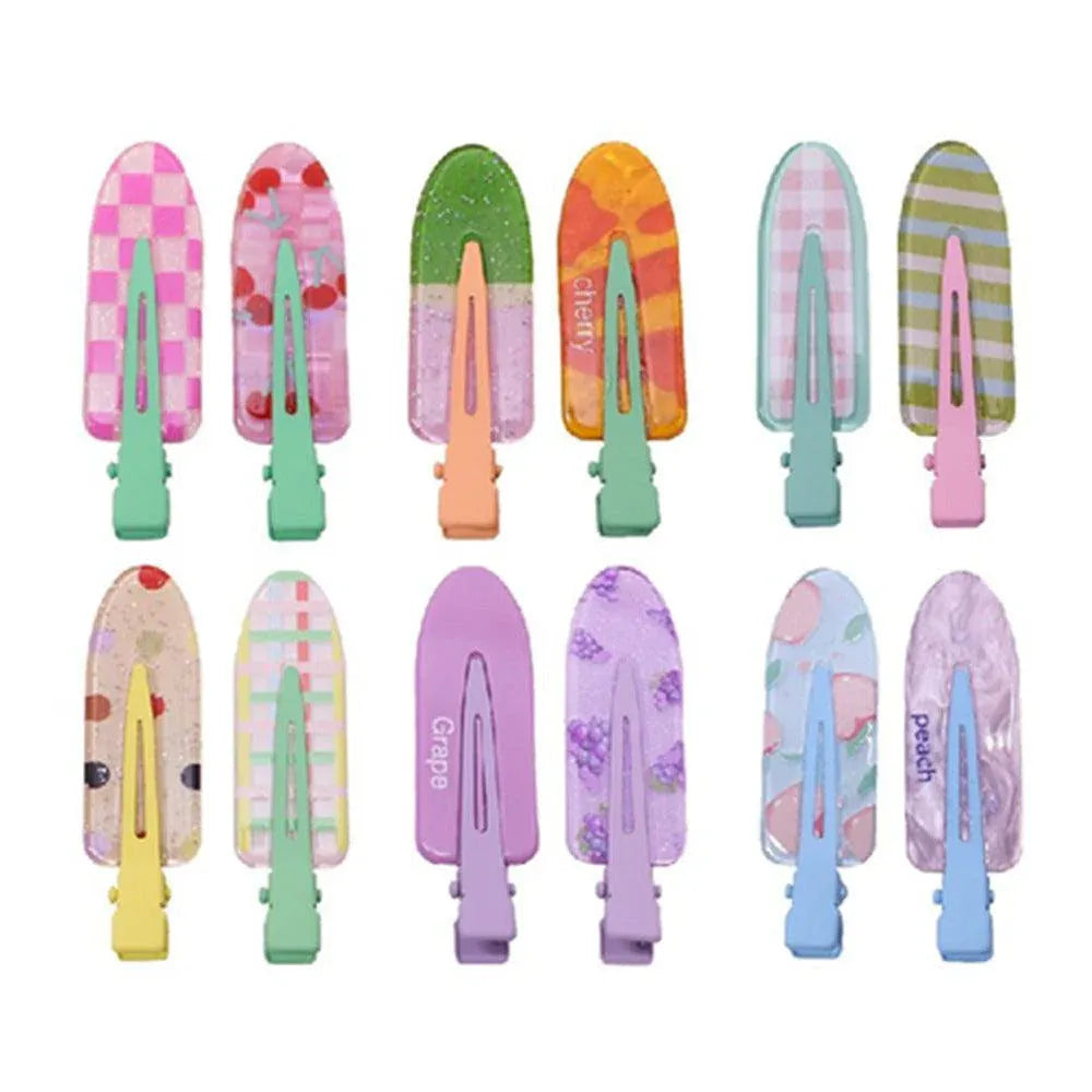 2PCS Juice Series Hair Clip Makeup Hair Accessories Colourful Hair Barrettes - Bobo