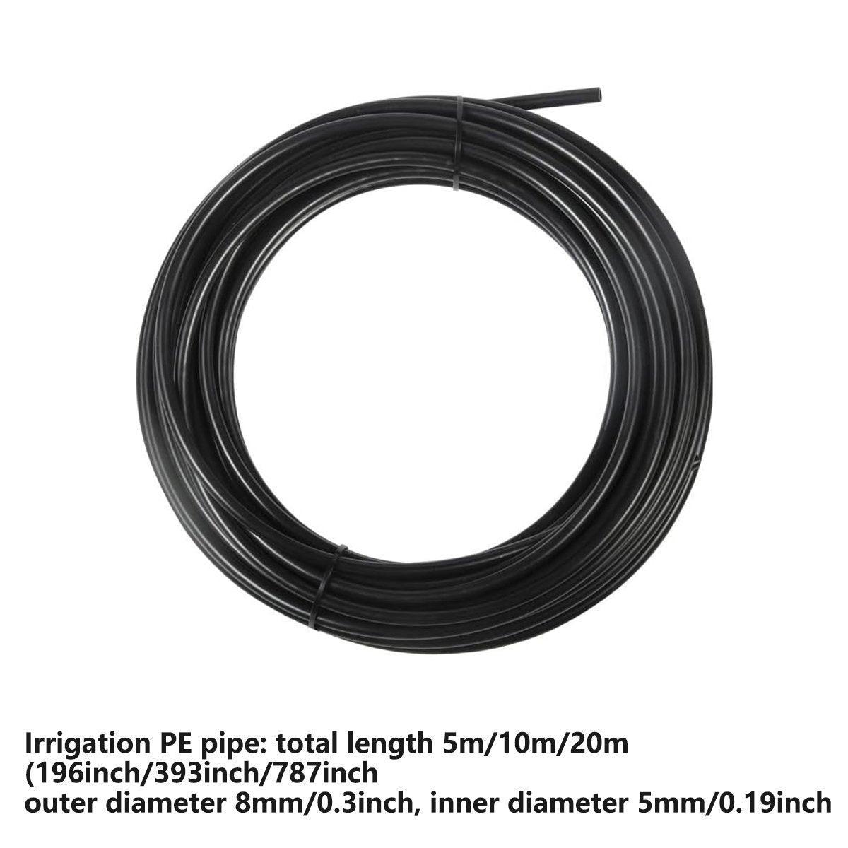 5M 10M 20M Garden Watering System Adjustable Spray Irrigation Hose Sprinkler - 10m