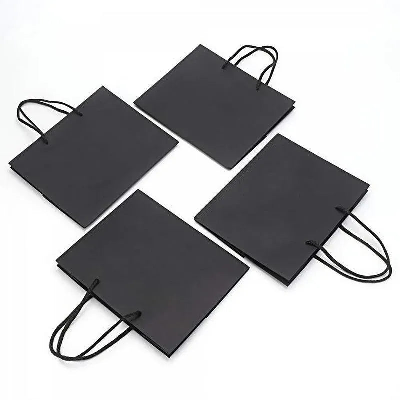150Pcs Bulk Black Paper Bags Gift Shopping Carry Craft Bag With Cutton Handles - 19*13*6cm