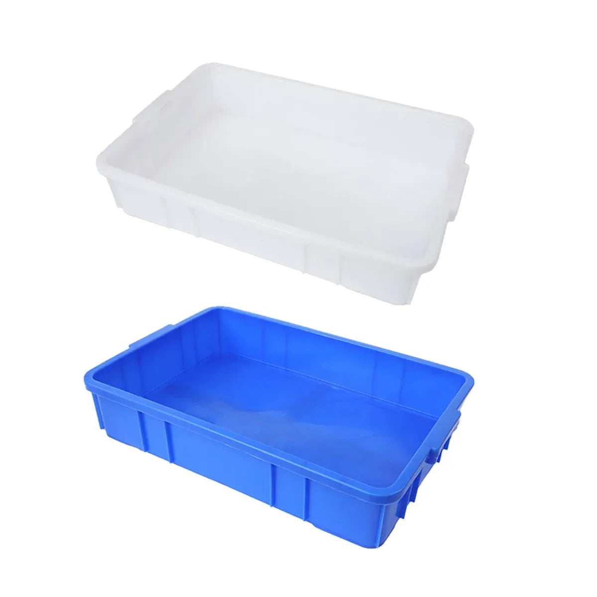 Rectangular Hardware Tool Box Large Capacity Storage Organizer for Garage Use - Blue