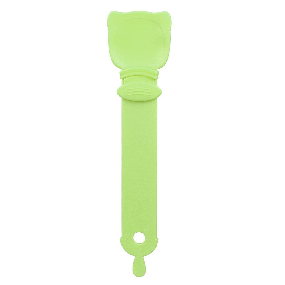 Cat Strip Scoop Squeezer Feeder Snack Spoon Easy Cat Feeding Treats - White