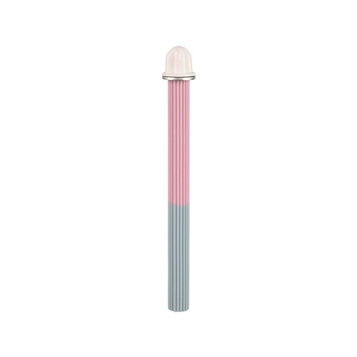 Non-Slip Silicone Parrot Perch Stand Stick Grinding Claw Bird Cage Accessories - Pink Grey