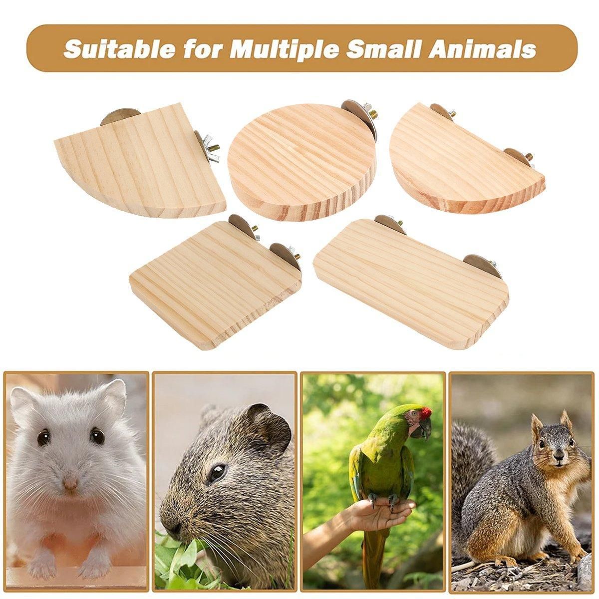 Hamster Parrot Play Stand Jump Platform Squirrel Cage Accessories Gear Pet Toy - A2111 (15*7.5*1.5cm)