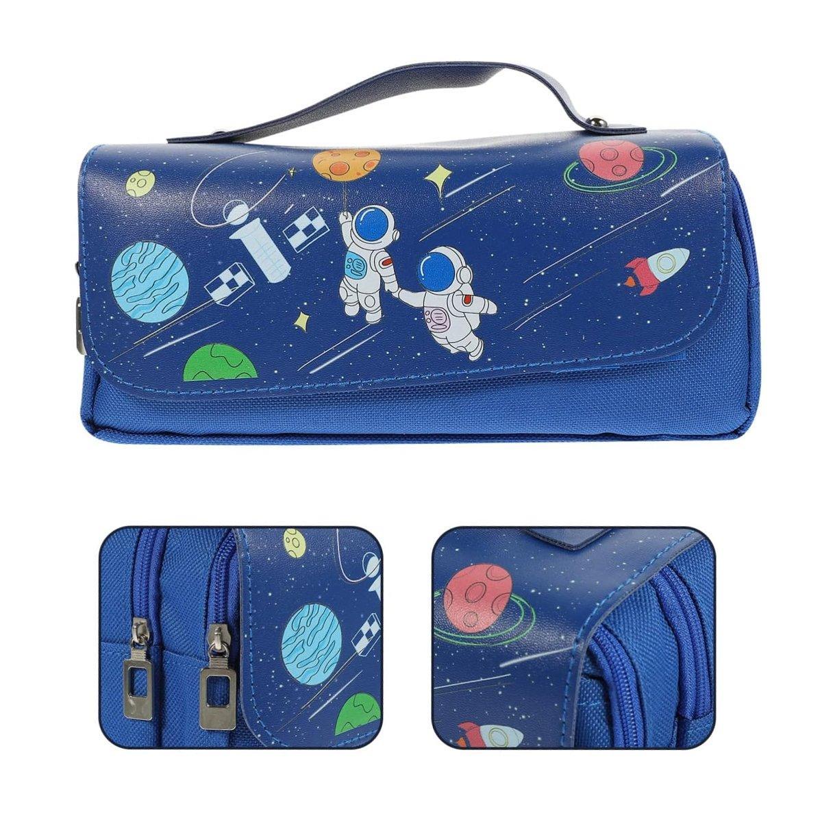 Functional Pencil Case Stationery Bag Pen Holder Storage Organizer for School - 04
