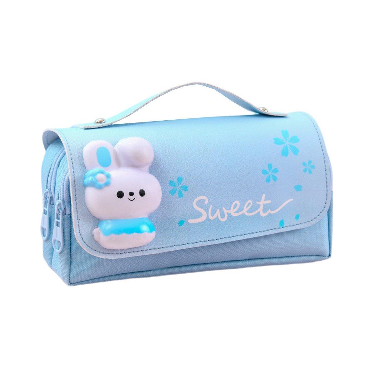 Functional Pencil Case Stationery Bag Pen Holder Storage Organizer for School - 04