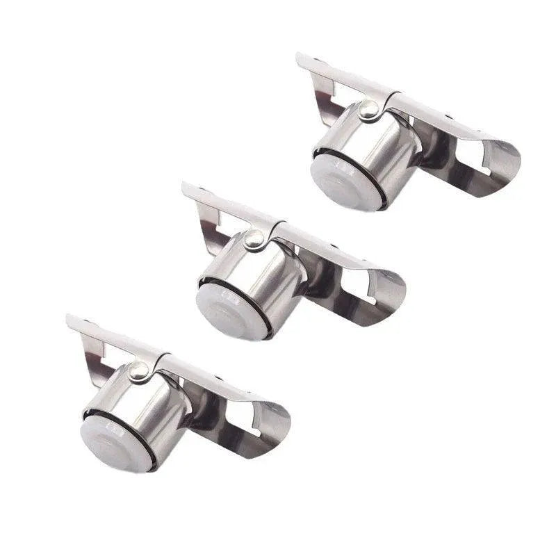 3X Stainless Steel Sparkling Wine Stopper Champagne Stopper Bubble Fizzy Bottles