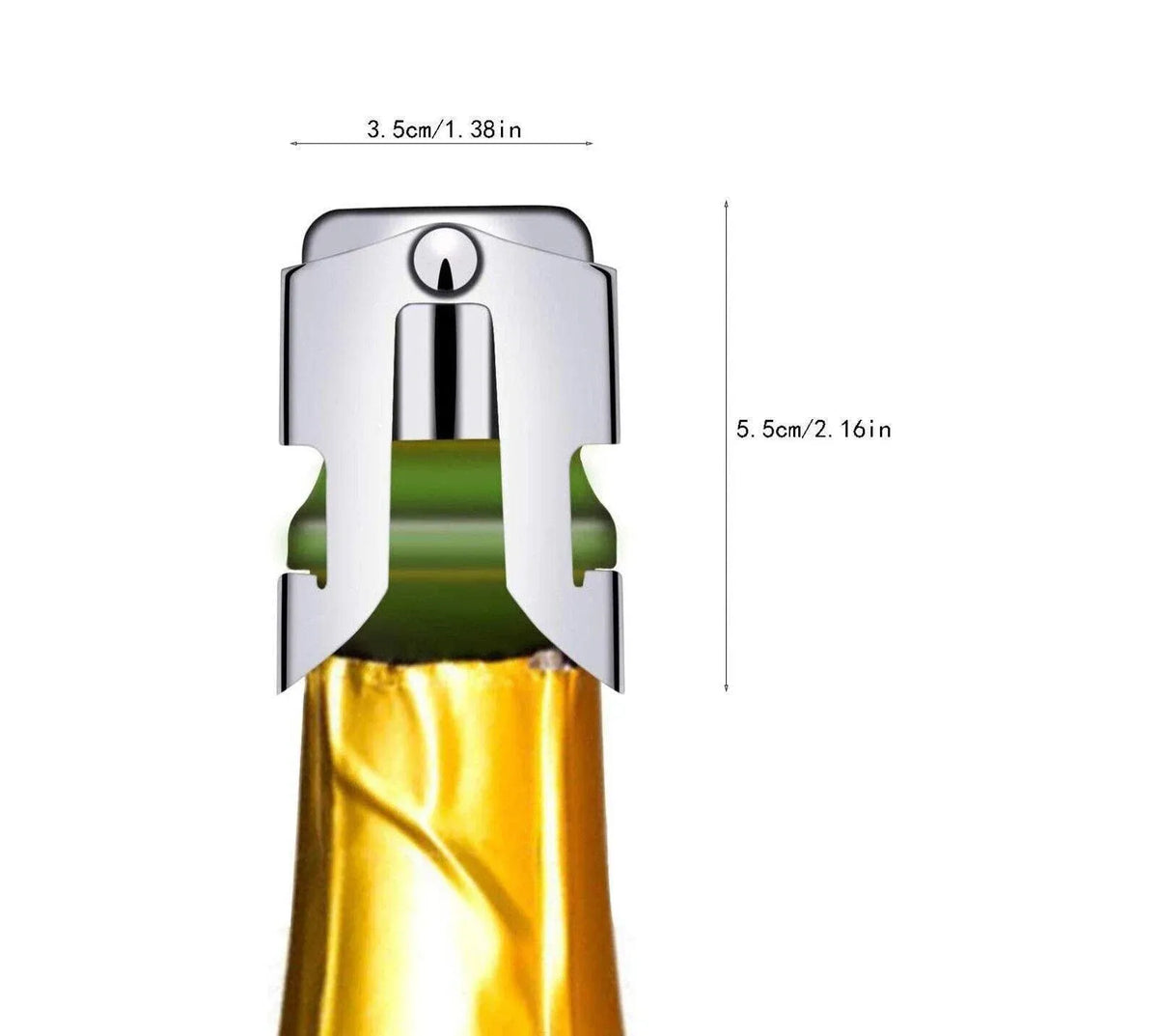 3X Stainless Steel Sparkling Wine Stopper Champagne Stopper Bubble Fizzy Bottles