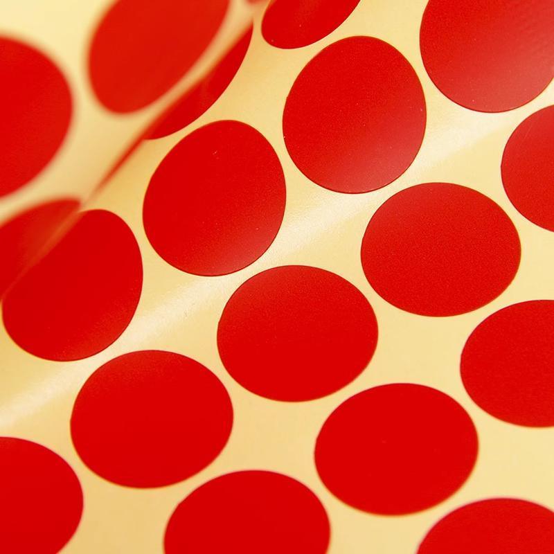 8mm to 50mm Round Dot Stickers Coloured Paper Labels Circles Dot Adhesive Sticky - 25mm 40 Dots -16 Sheets