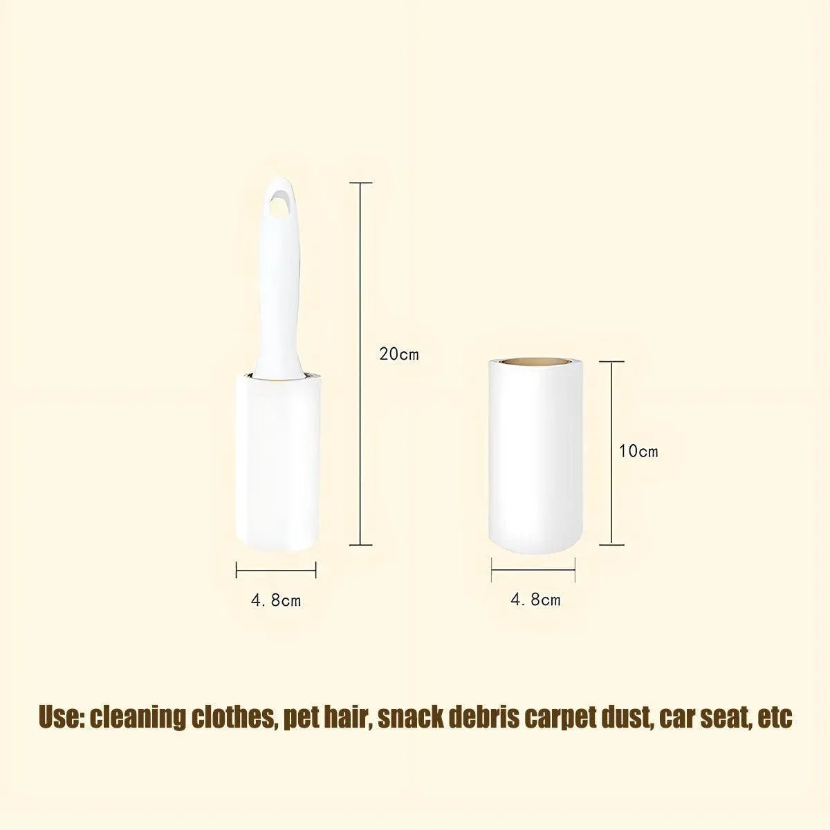 Lint Roller With Refills Sticky Remover Pet Dog Hair Clothes Sofa Dust Cleaning