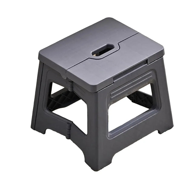 Portable Outdoor Plastic Folding Stool Lightweight Foldable Camping - Grey Blue