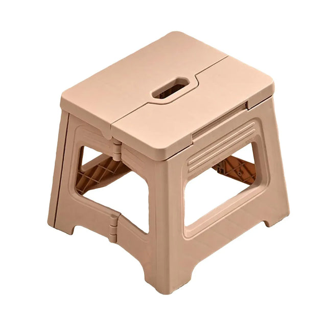 Portable Outdoor Plastic Folding Stool Lightweight Foldable Camping - Pink