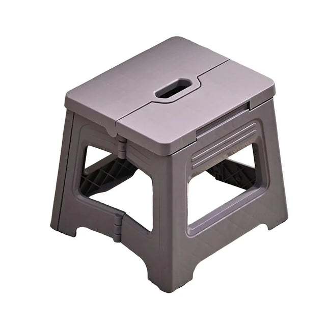 Portable Outdoor Plastic Folding Stool Lightweight Foldable - Pueple Grey