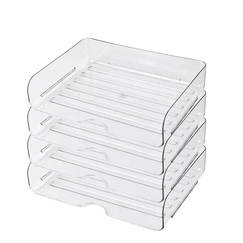 File Storage Box Set 4 Tier Stackable Desktop Organizer for School Office Desk