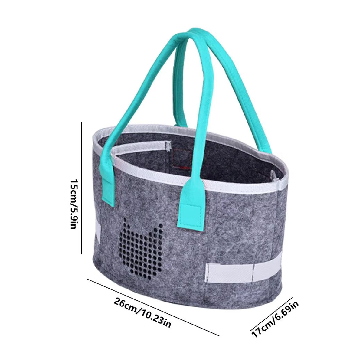 2pcs Doll Storage Organization Bag Felt Handbag Toy Organizer Storage