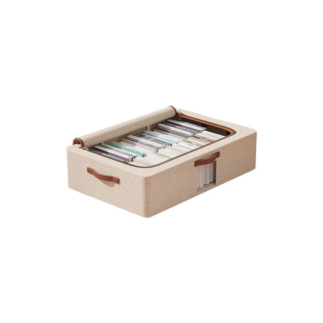 Foldable Under Bed Storage Box Clothes Shoes Bedding Dustproof Space Saving - M