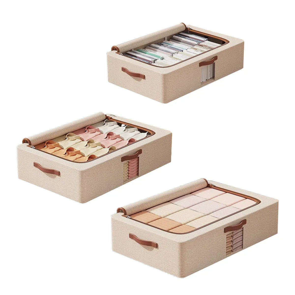 Home Foldable Under Bed Storage Box Clothes Shoes Bedding Dustproof Space Saving - XL