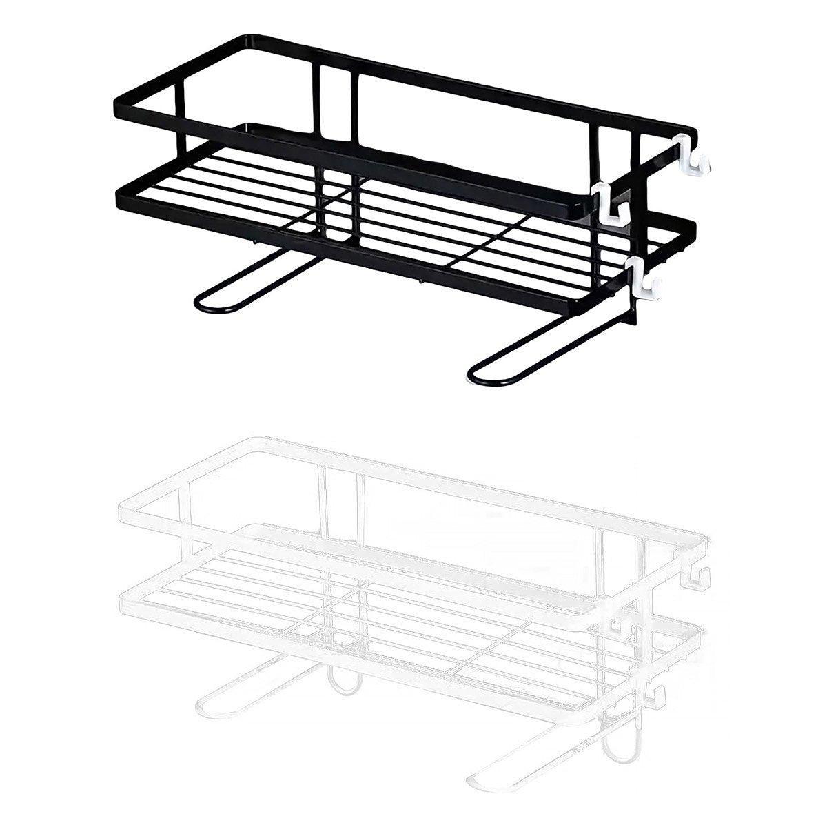 Storage Rack 1Tier Space Saver Over The Toilet Steel Bathroom Shelf Organizer - White