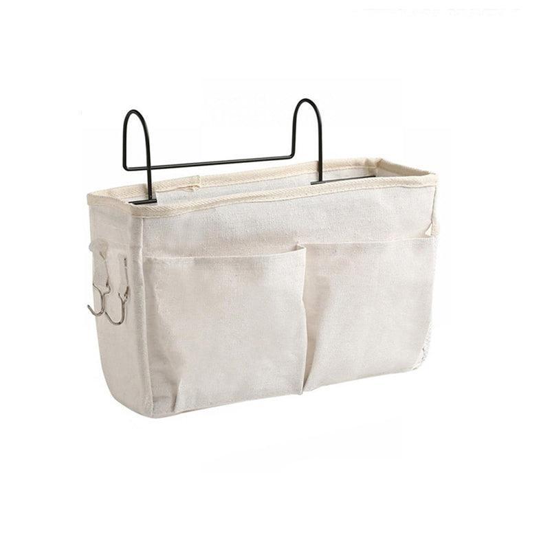 Hanging Bedside Storage Caddy with Pockets for Bunk Bed Dorm Couch Organizing - Light Green