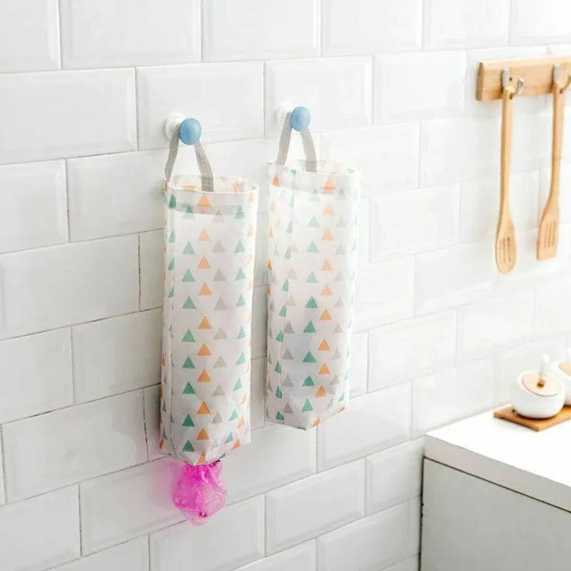 Plastic Bag Bags Hanger Organizer Storage Kitchen Trash Garbage Dispenser Holder - Triangle