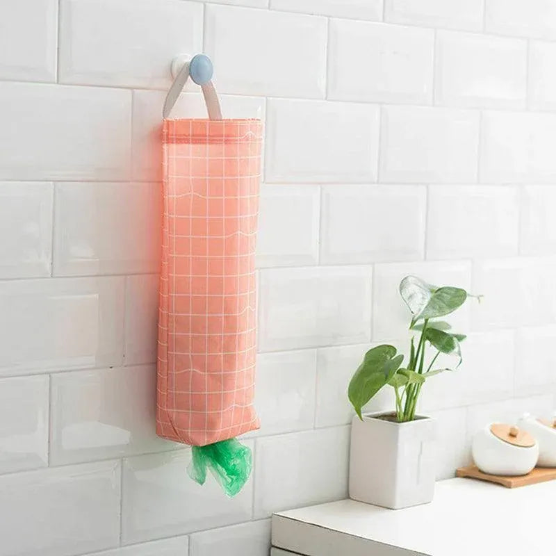 Plastic Bag Bags Hanger Organizer Storage Kitchen Trash Garbage Dispenser Holder - Triangle